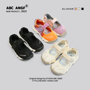 ABC ANGF韩系INS爆款~2024春秋款儿童鞋男女童软底运动鞋包头凉鞋