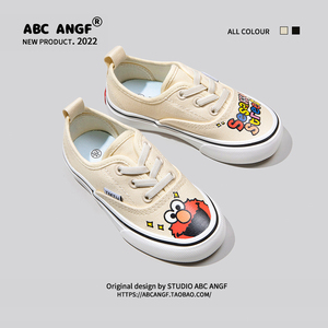@ABC ANGF #芝麻街潮童联名款#儿童帆布鞋一脚蹬男童鞋板鞋女童鞋