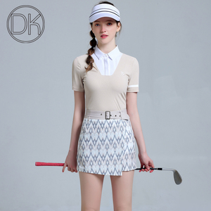 2023韩版高尔夫女装套装GOLF服装女运动上衣时尚修身高端包殿短裙