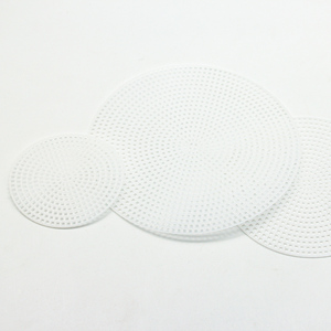圆形塑料网格片网格板定型片钩针毛线手工编织diy包包底材料配件