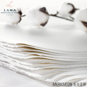 法国进口 LANA拉娜水彩纸 棉浆手工手工300g对开8K16K32K粗纹中粗