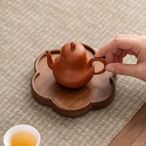 高端胡桃木轻奢桌面茶几茶盘中式壶承复古百搭小型干泡台竹质托盘