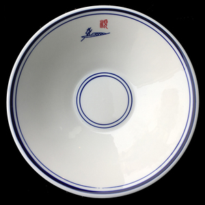 简约陶瓷牛肉拉面碗家用米线粉碗白色螺纹汤碗商用斗笠重庆小面碗