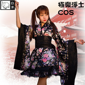 白泽极乐净土舞蹈服动漫cosplay女装和服表演出服日式樱花女仆装