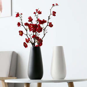 简约现代陶瓷花瓶家居客厅创意台面摆件小清新干花艺水培白色花器