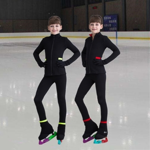 儿童花样滑冰服滑冰裤运动服裤子成人女童冰球训练服表演溜冰加绒