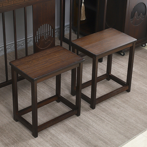 茶凳小方凳小凳子实木竹客厅家用小板凳新中式茶室茶台桌椅矮凳子