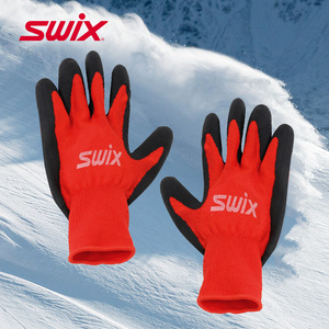 SWIX滑雪板打蜡手套单双板修理护手手套板底清洁涤纶针织橡胶手套
