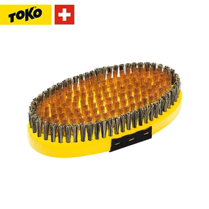TOKO滑雪板板底维护工具椭圆形铜刷除蜡刷单双板板底清洁护理铜刷