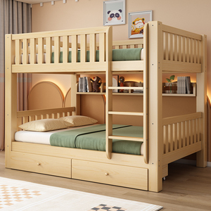 上下铺双层床全实木高低床子母床成人宿舍木床儿童床上下床双人床