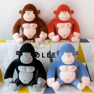 大猩猩黑金刚公仔毛绒玩具可爱猴猴玩偶布娃娃睡觉抱枕男女生礼物