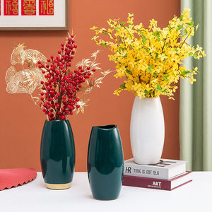 陶瓷花瓶客厅电视柜摆件插花鲜花仿真花简约现代家居装饰品可水培