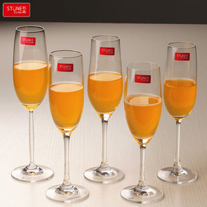 石岛欧式香槟杯6只套装创意水晶玻璃红酒杯高脚杯起泡酒杯2个礼盒