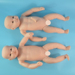 新生儿护理洗澡抚触被动操练习仿真婴儿全硅胶娃娃模型及配套物品