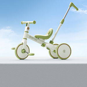 BABYGO儿童三轮车遛娃神器手推车宝宝脚踏车1一3岁轻便自行平衡车