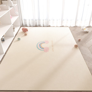 客厅地毯免洗可擦儿童房皮革地毯宝宝爬行垫游戏垫子卡通pvc地垫