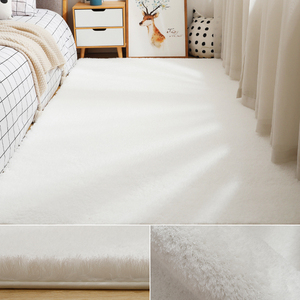 北欧羊毛地毯公主卧室满铺客厅茶几毯子毛绒房间白色床前床下地垫