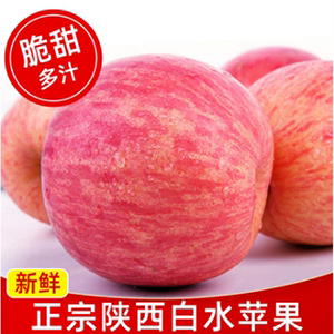 新果陕西白水红富士苹果脆甜多汁孕妇吃新鲜水果5斤包邮非洛川