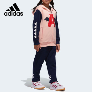 Adidas/阿迪达斯正品女小童LK HLW HDY SET长袖套服DX1763