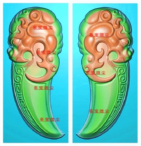 浮雕图精雕图灰度图电脑雕刻图仿古立体狼狗牙swh66龙牙