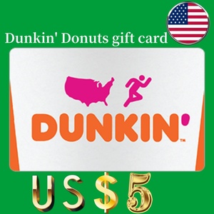美国唐恩都乐邓肯Dunkin’Donuts gift card礼品卡咖啡券＄5美元