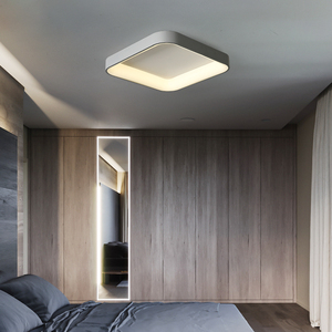 北欧卧室灯简约现代led吸顶灯创意个性温馨房间客厅方形灯具