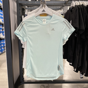 阿迪达斯短袖T恤女士速干衣运动套装Adidas夏季正品透气2024新款