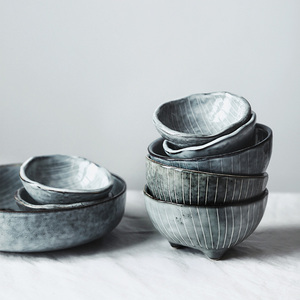 lototo日式欧式家用情侣复古创意可爱陶瓷碗小碗饭碗酱料碗碟餐具