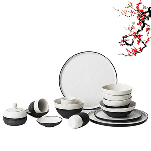 lototo墨白日式ins家用复古大号陶瓷小碗大碗饭碗汤碗泡面碗餐具