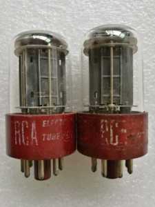 RCA 红座发霉屏五钢柱 5691（ECC35/CV569/6SL7）电子管
