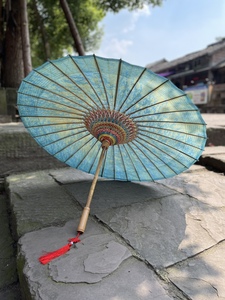 非遗许家油纸伞中国传统色浸染防雨伞晴雨两用汉服国风纯色桐油伞