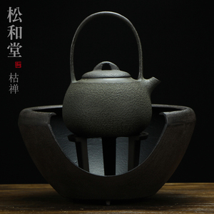 铸铁壶炭炉套装纯手工日本铁壶电陶炉烧水壶煮茶壶无涂层南部铁壶
