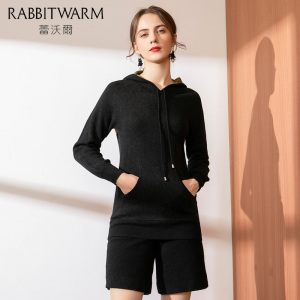 Rabbit－Warm/蕾沃尔2020秋冬新款女装双面毛绒连帽卫衣长袖外穿