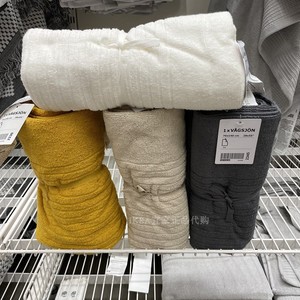 IKEA宜家正品沃格逊毛巾面巾婴儿洗脸小方巾纯棉柔软擦汗洗澡浴巾