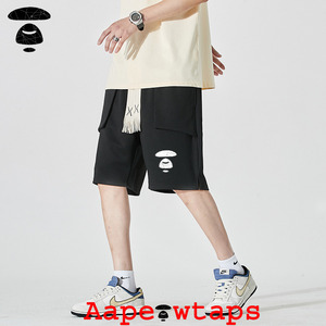 Aape wtaps潮牌ins短裤男夏季薄款休闲裤跑步运动裤日系五分裤子