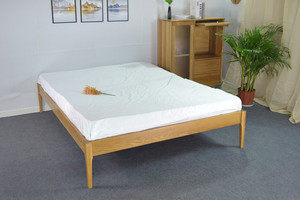 实木床架黑胡桃木床无靠背橡木矮床日式榻榻米定制床简约风欧式