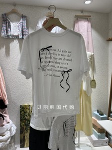 N BROWN贝丽家韩国东大门代购时尚字母印花圆领百搭短袖T恤