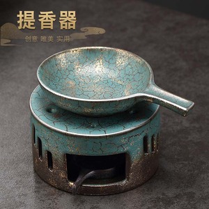 晨高 焙茶炉陶瓷烤茶炉小型家用功夫茶具配件茶道醒茶提香器复古