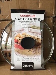 正品乐扣乐扣COOKPLUS可视钢化玻璃不锈钢蒸锅炒锅锅盖24/28/30cm