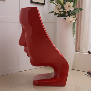 玻璃钢商场户外chair设计师创意人面扶手脸型家具 Nemo面具椅定制