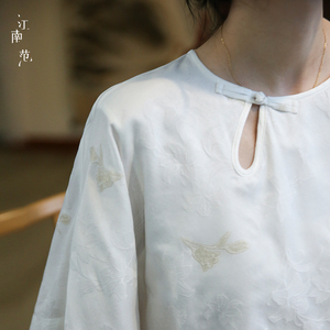 江南范中式改良时尚旗袍汉服元素上衣单件短款夏季设计感年轻款