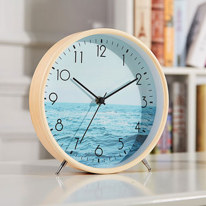 北欧实木座钟台钟现代简约创意时钟客厅卧室摆件静音桌面台式钟表