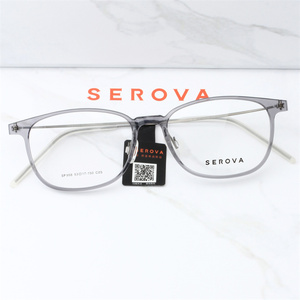 施洛华超轻钛合金眼镜框可配近视镜片平光男女素颜眼镜架SP958