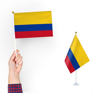 哥伦比亚手摇旗 小旗帜 欢呼旗 运动会观赛加油旗 世界各国国旗