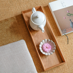 黑胡桃木实木茶盘木质托盘长方形家用放茶杯收纳客厅中式现代简约
