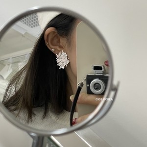 LEI全姐姐家 韩国东大门代购小众设计感编织耳钉耳环 1006