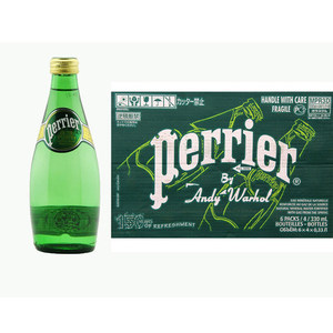 巴黎水Perrier 有气矿泉水 原味 法国进口 330ml*24瓶 一箱价