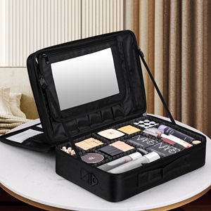 NICELAND大容量化妆包女纹绣工具箱盒便携专业化妆师跟妆品收纳包