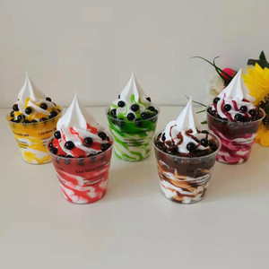 仿真木糠杯模型冰淇淋模型圣代杯美食节摆件假模具