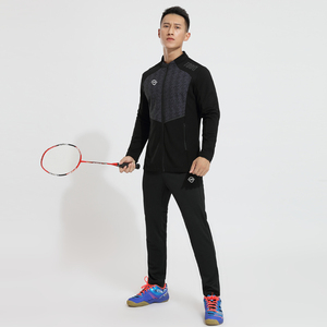 唐盾新款秋冬羽毛球外套长袖乒乓球网球保暖防风跑步运动服套装